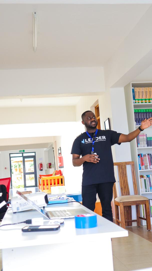 Daniel leading a classroom discussion at Legacy College